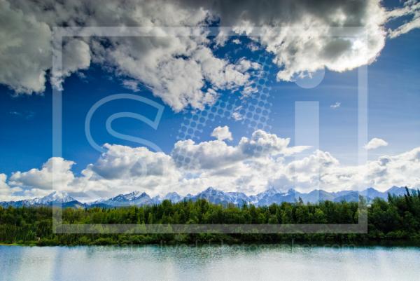 Chugach Mountains and Lake